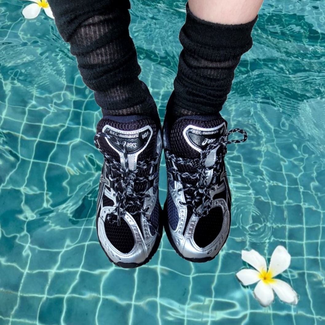 Asics Gel-Nimbus 10.1 Black Pure Silver - Korea Exclusive 착용 스타일 - 2