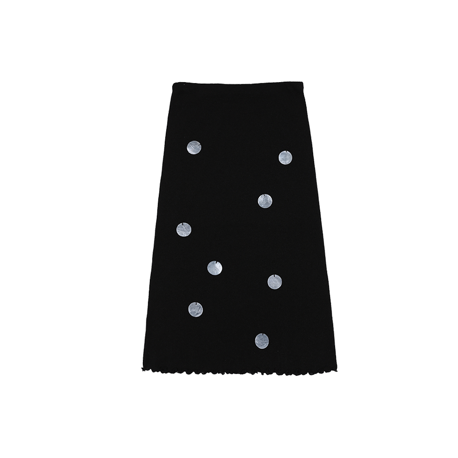 아수라 서클 니트 스커트 블랙(Asura Circle Knit Skirt Black)