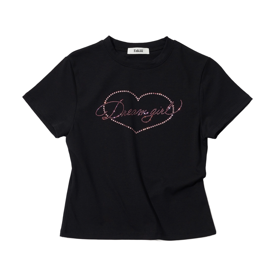 페이키 드림걸 크리스탈 티셔츠 블랙(Fakiii Dream Girl Crystal T-shirt Black)