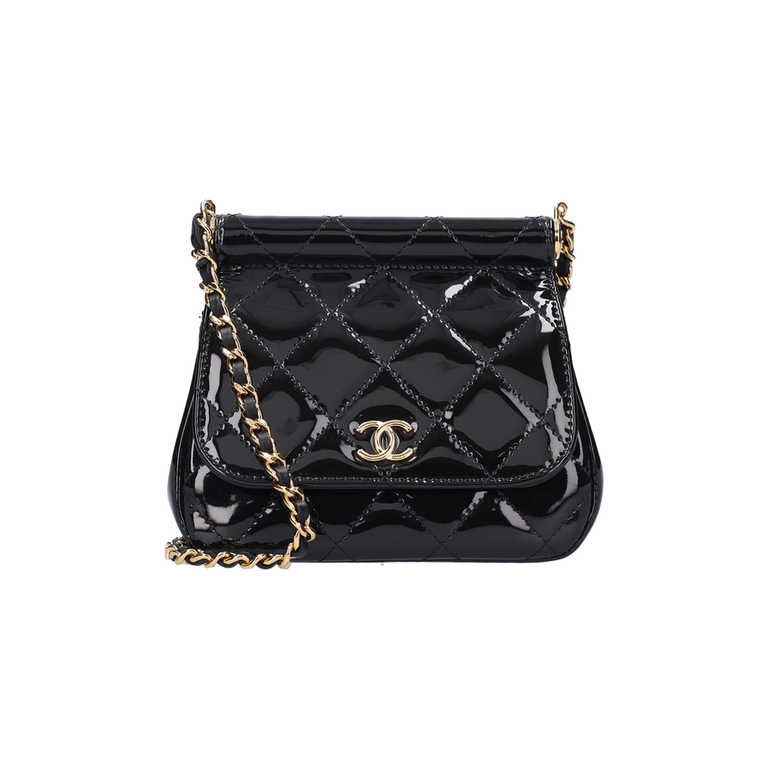 샤넬 AP3005 체인 미니 플랩백 페이던트 블랙 금장(Chanel Chain Mini Flap Bag Patent Black Gold)