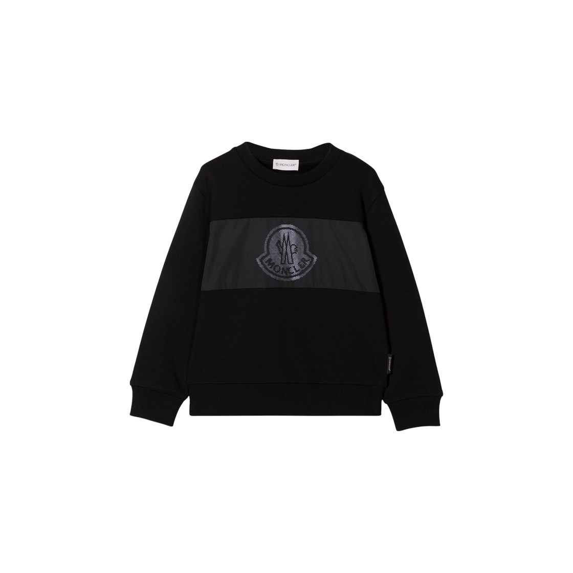 (키즈) 몽클레르 레이저 로고 스웨트셔츠 블랙 - 21FW((Kids) Moncler Laser Logo Sweatshirt Black - 21FW)