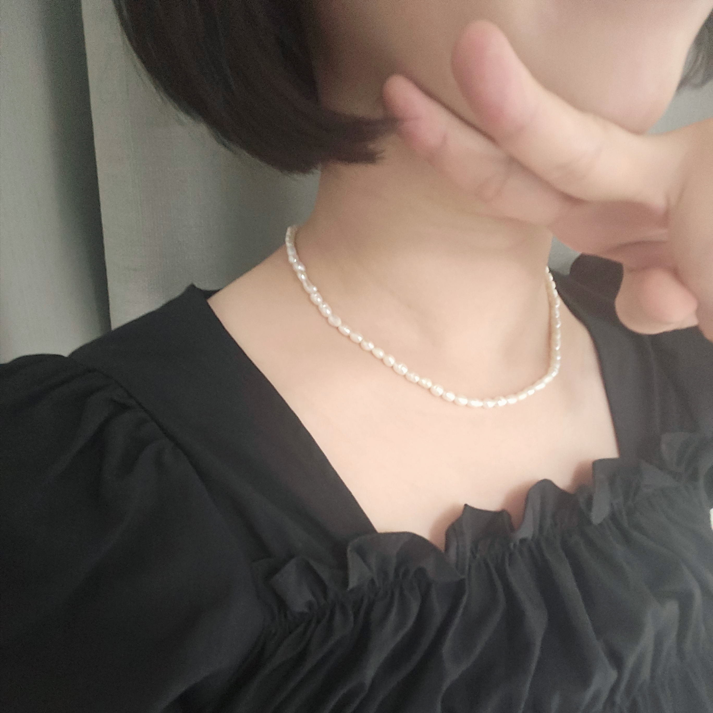 Riomeu Freshwater Pearl Necklace 착용 스타일