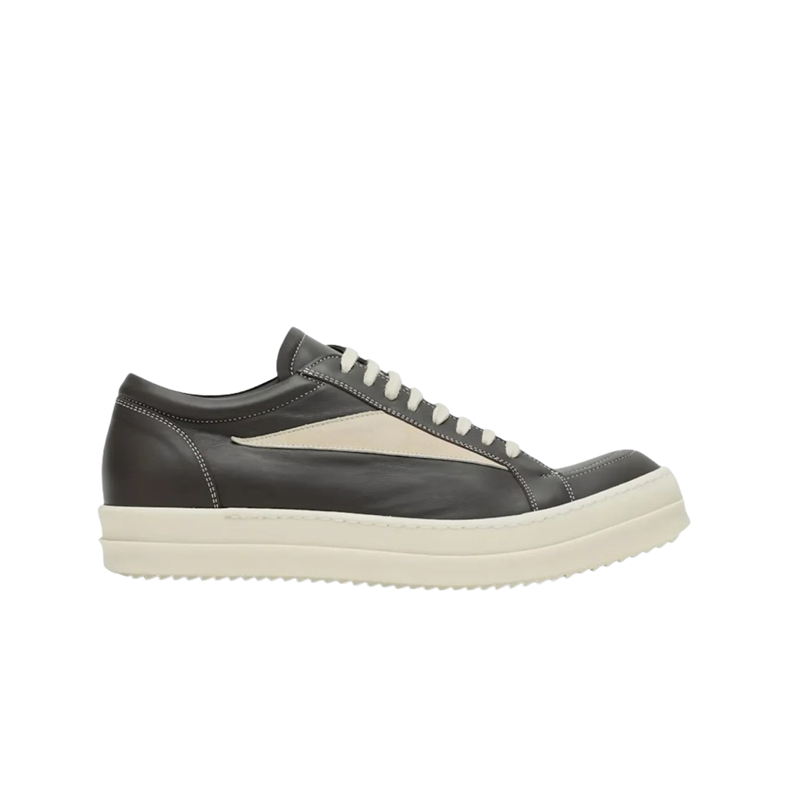RU02E1897LCOLVS-7811 Rick Owens Concordians Vintage Low Sneakers Dark Dust Milk