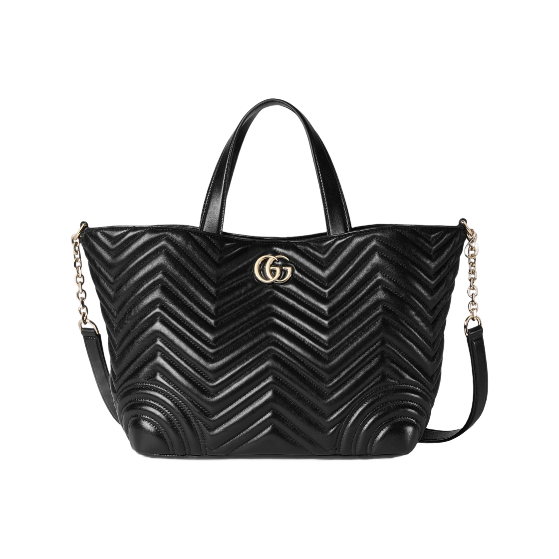 847387-AAFA1-1000 Gucci GG Marmont Medium Tote Bag Black