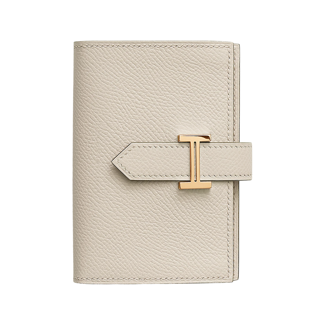 H039796CC10 Hermes Bearn Mini Wallet Epsom & Gold Craie