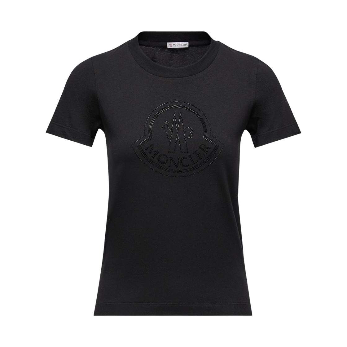 K2-093-8C00013-89AB2-999 (W) Moncler Crystal Logo Cotton T-Shirt Black - 25FW