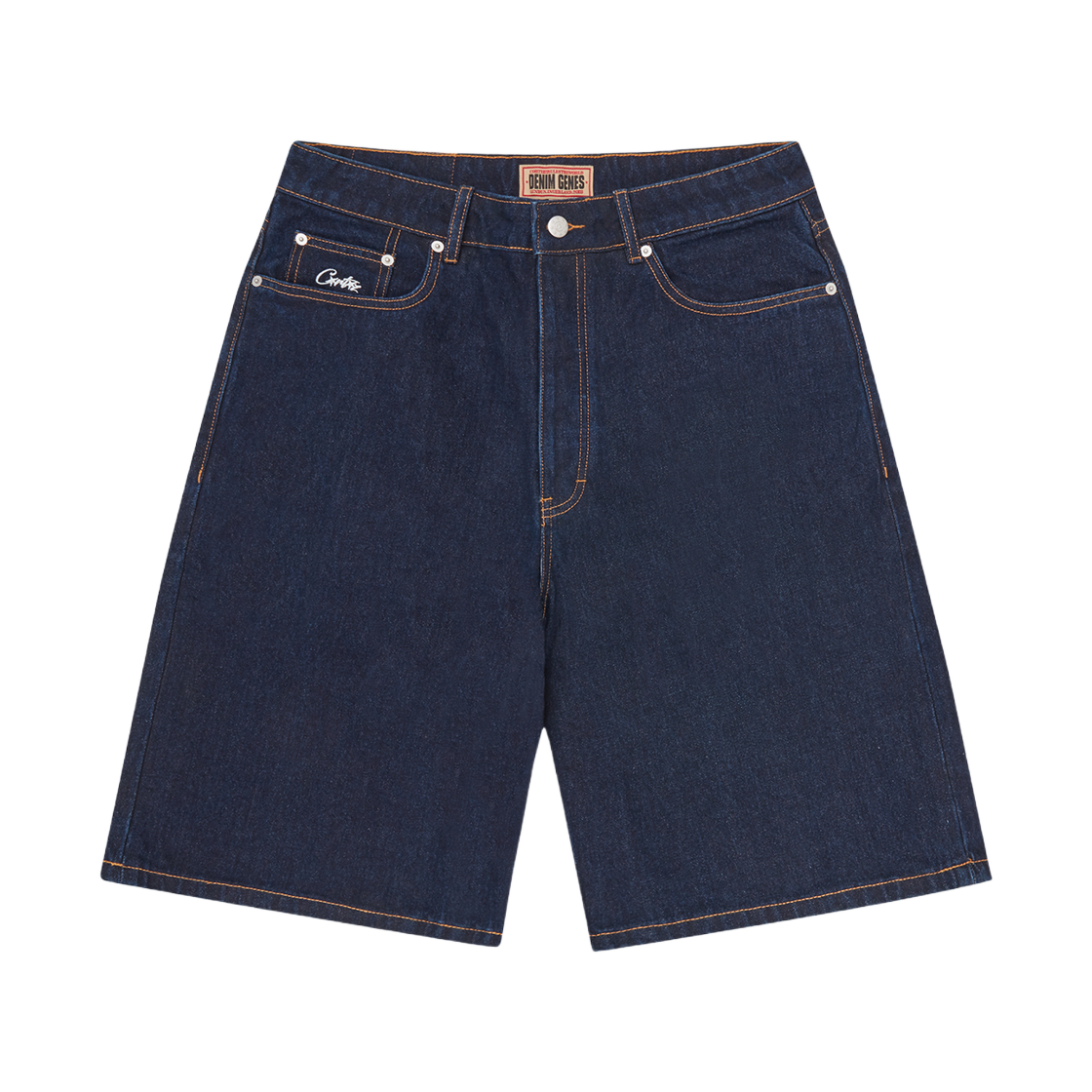 - Corteiz Dual Stripe Denim Short Washed Indigo