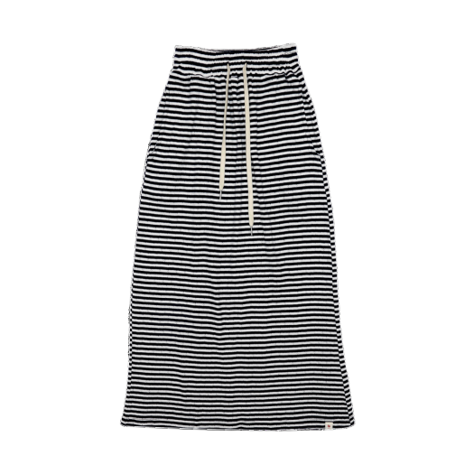 【ENZO BLUES】Stripe Terry Long Skirt 엔조블루스 스트라이프 테리 롱 스커트 라임 | ENZO BLUES | KREAM