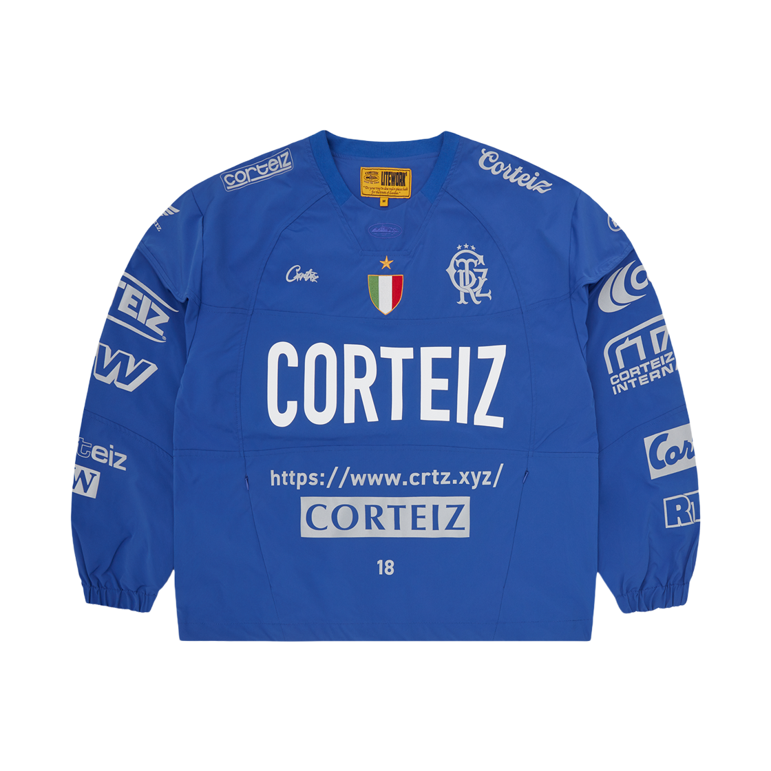 코르테이즈 스폰서 트레이닝 풀오버 블루(Corteiz Sponsors Training Pullover Blue) - 1