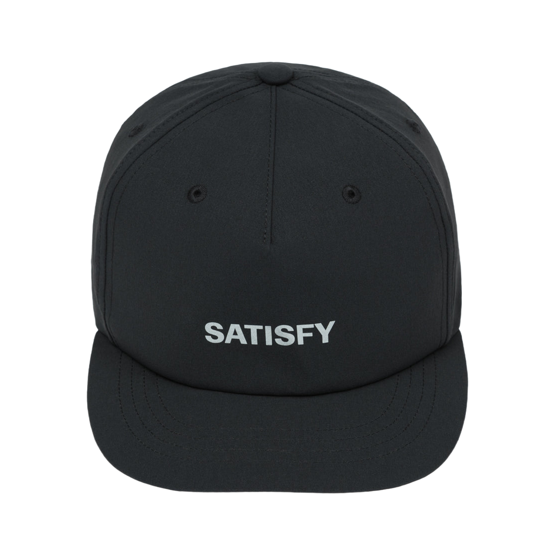 새티스파이 피스쉘 5‑패널 핀치 캡 블랙(Satisfy Peaceshell 5‑Panel Pinch Cap Black)