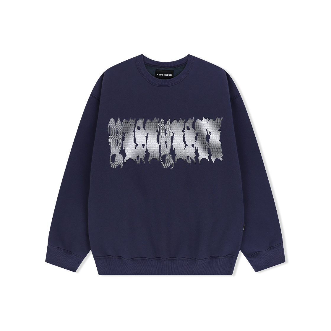 YS251TSWCW02LNV YESEYESEE Y.E.S Typo Sweatshirt Light Navy