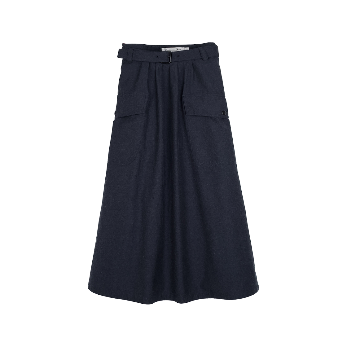 ITNNL239BS3B Dior Denim Flare Skirt 36 Deep Blue