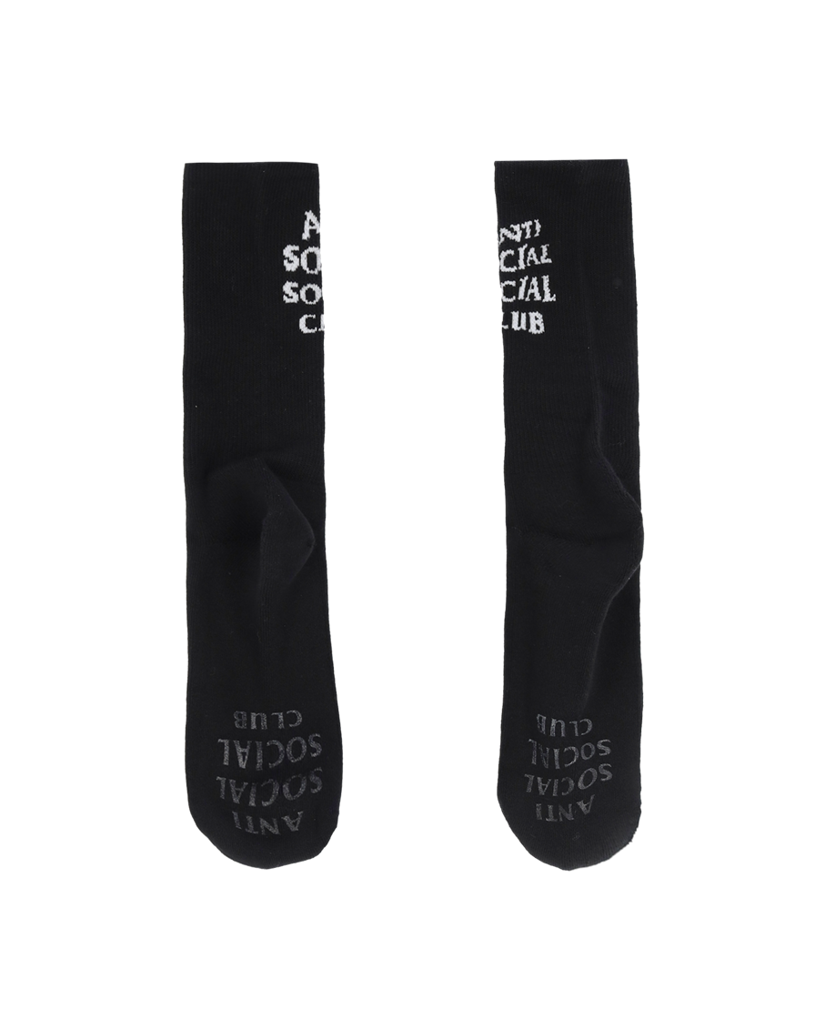 안티소셜소셜클럽 솔리드 컬러 삭스 블랙(Anti Social Social Club Solid Color Socks Black) - 5