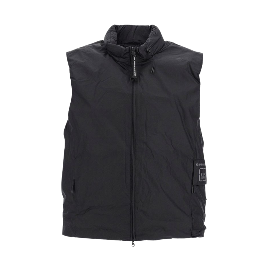C.P. 컴퍼니 메트로폴리스 시리즈 퍼텍스 후드 베스트 블랙 - 24FW(C.P. Company The Metropolis Series Pertex Hooded Vest Black - 24FW) - 1