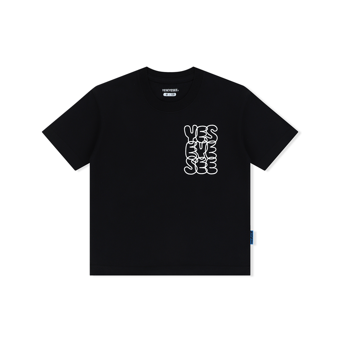 YS250TTSST03BLK YESEYESEE C-Logo Kids tee Black