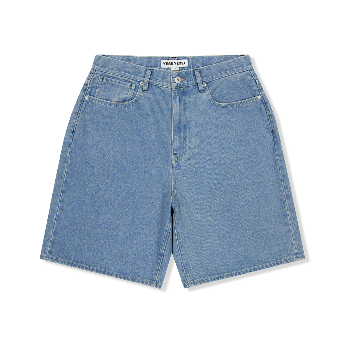 YS250DSO5S01BIN YESEYESEE Basal 5 Pockets Denim Shorts Bleached Indigo