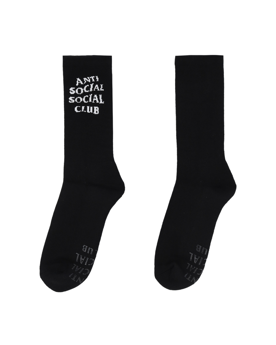 안티소셜소셜클럽 솔리드 컬러 삭스 블랙(Anti Social Social Club Solid Color Socks Black) - 3