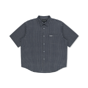 YESEYESEE Y.E.S Short Sleeve Check Shirt Navy