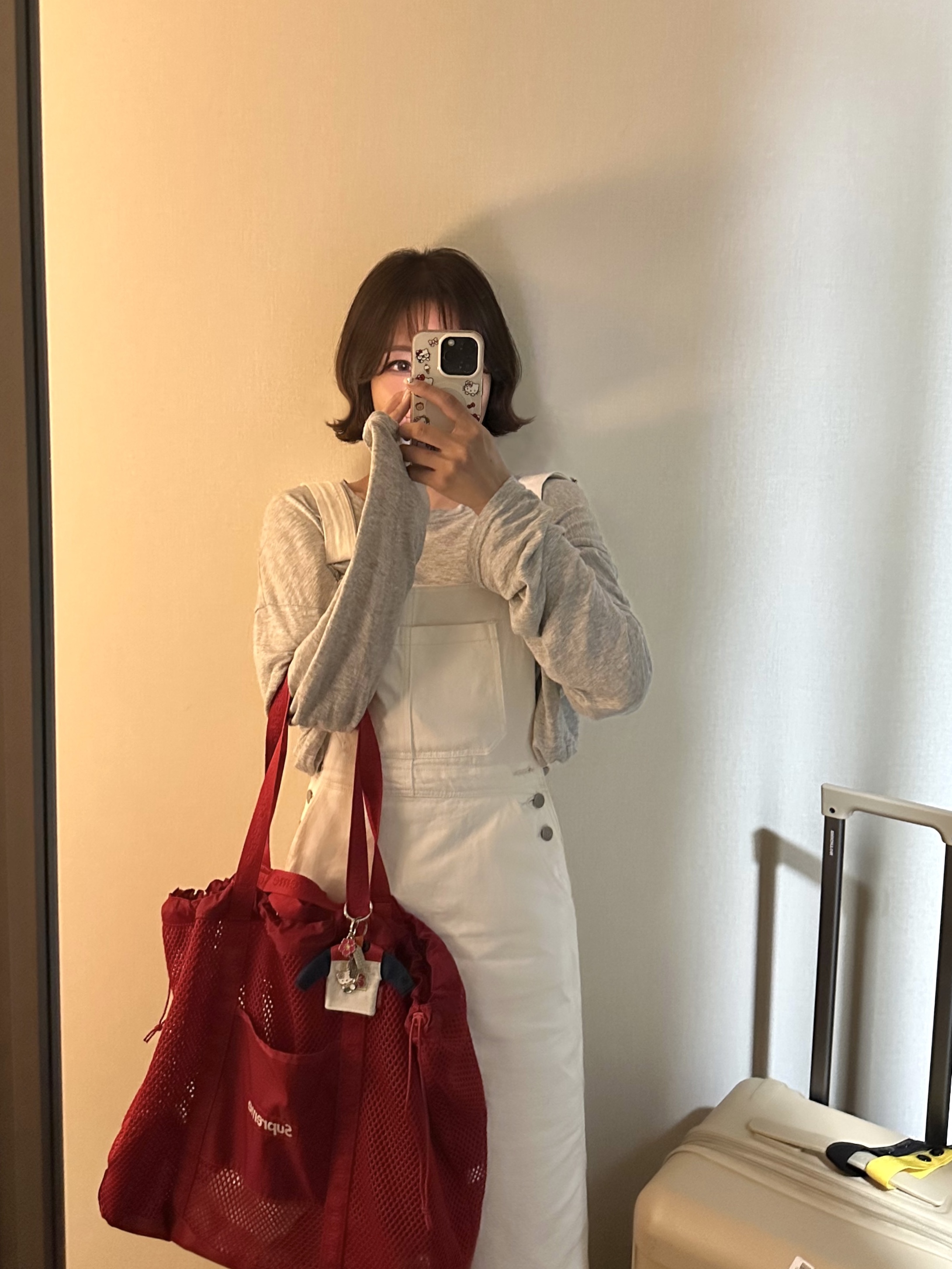 Supreme Mesh Tote Bag Red - 25SS 착용 스타일