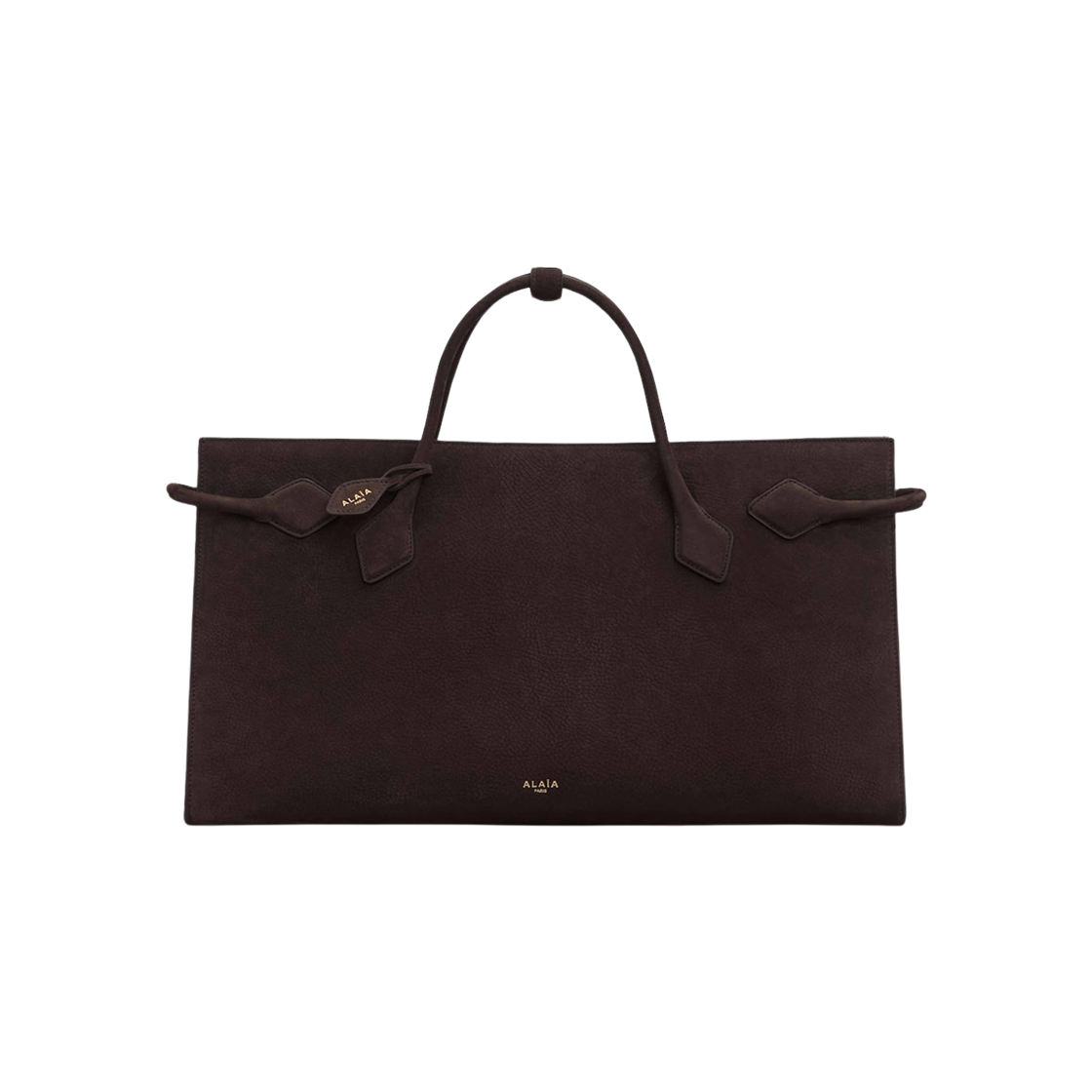 알라이아 르 테켈 누벅 미디움 토트백 다크 브라운(Alaia Le Teckel Nubuck Medium Tote Bag Dark Brown) - 1