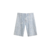 Zara Jacquard Denim Bermuda Shorts Light Blue