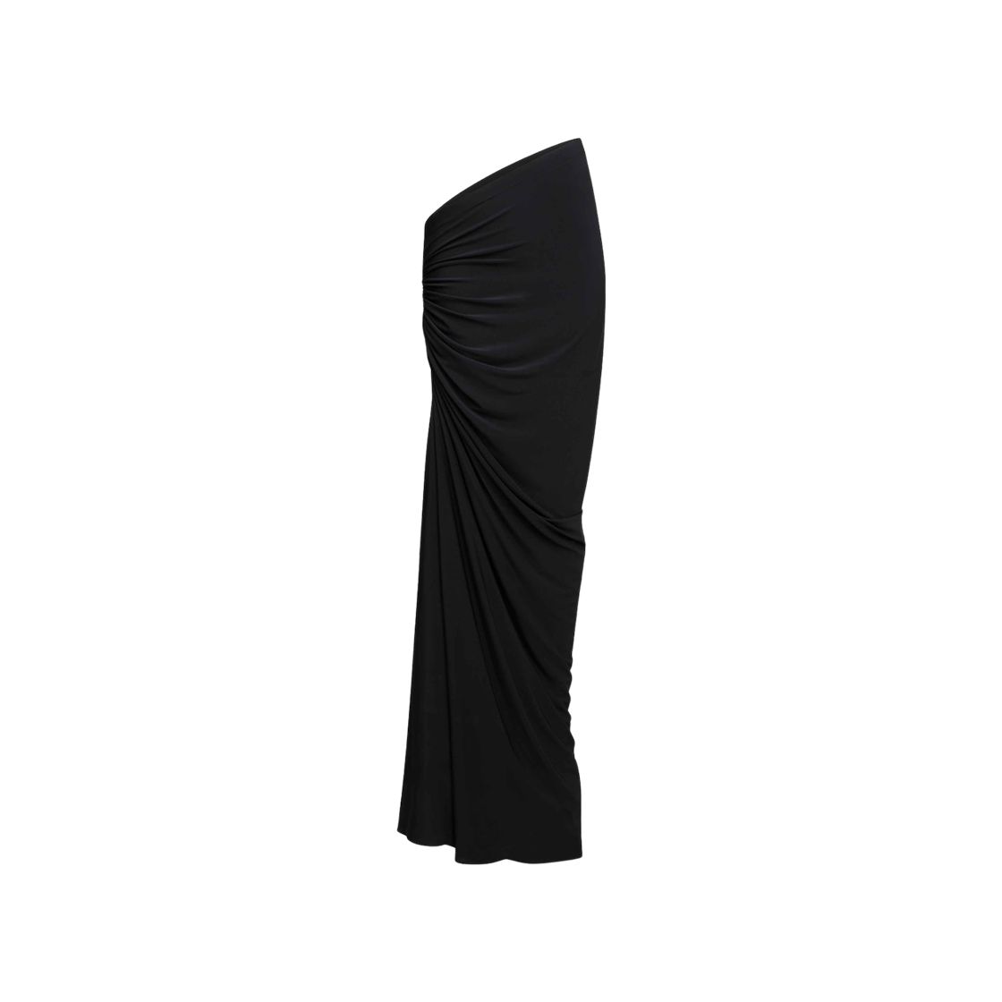 (W) 알라이아 소프트 저지 드레이프 스커트 블랙((W) Alaia Soft Jersey Draped Skirt Black)
