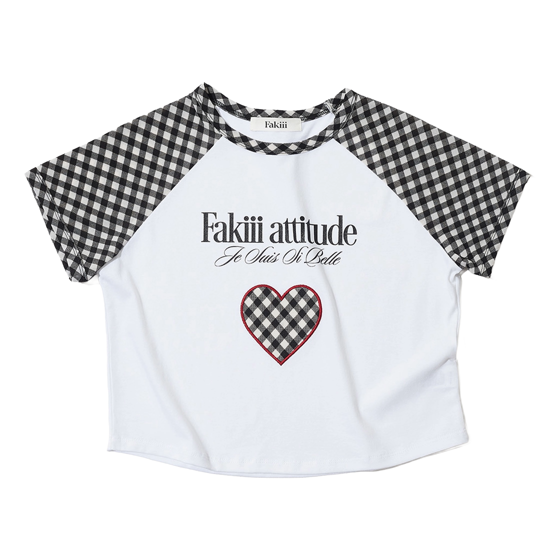 페이키 걸 에티튜드 체크 티셔츠 블랙(Fakiii Girl Attitude Check T-shirt Black)