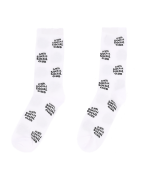 Anti Social Social Club Logo Pattern Socks White