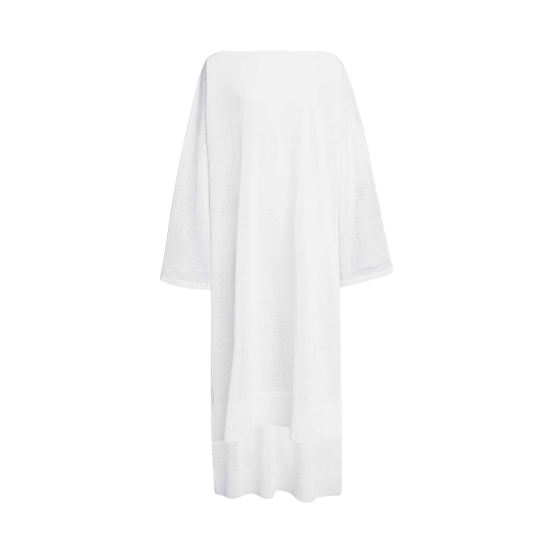 AA9R2712K090B-000 (W) Alaia Silk Linen Kaftan Dress White