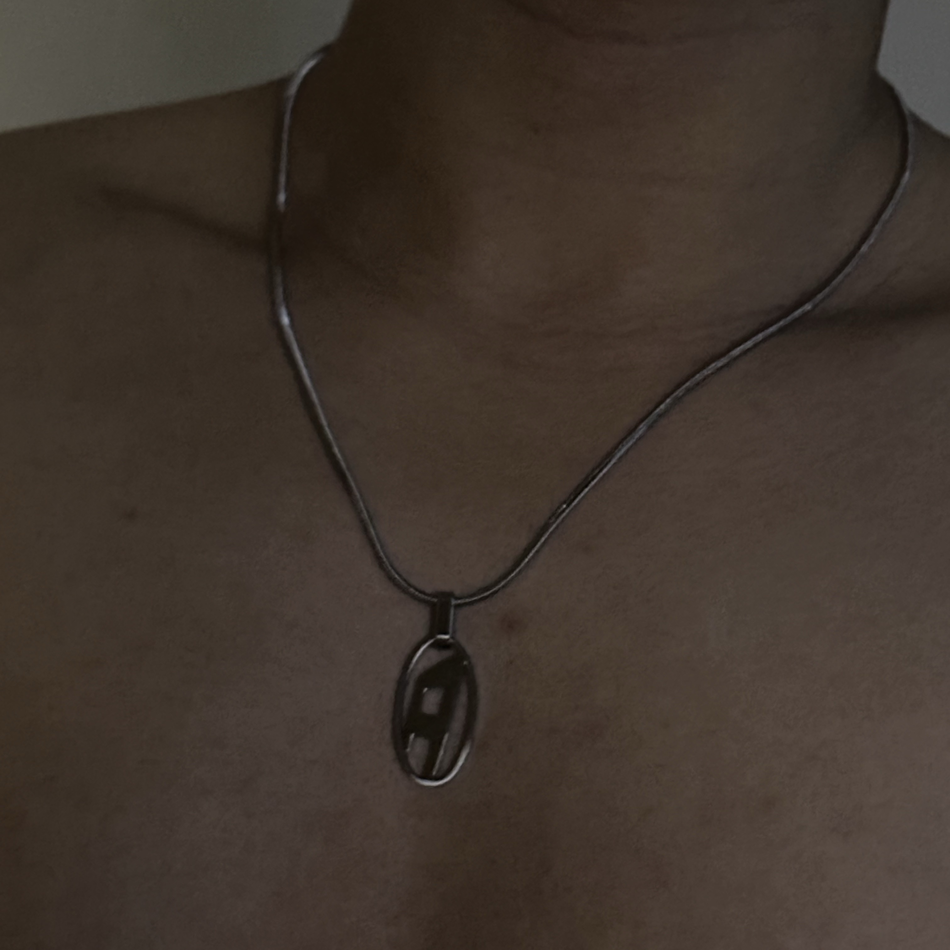 Diesel Dx1342 Stainless Steel Pendant Necklace Silver 착용 스타일