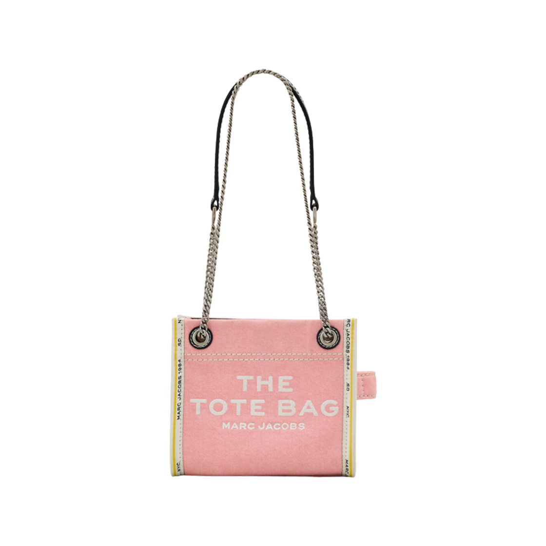 2F4HCR016H05-669 Marc Jacobs The Denim Chain Crossbody Tote Bag Ribbon Pink