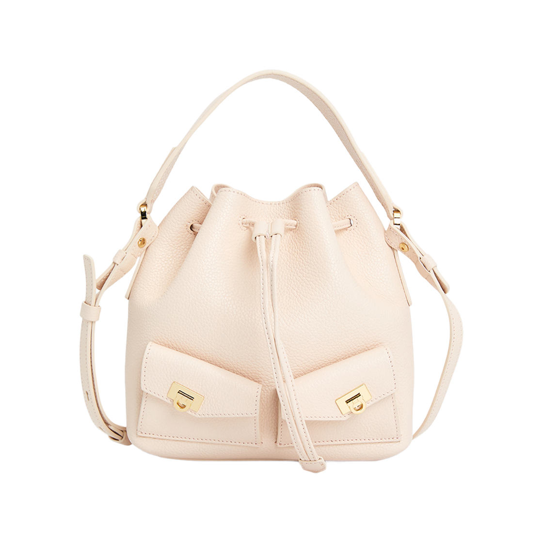 220915-785881 Ferragamo Hug Multipocket Bucket Bag Pink
