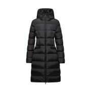 (W) Moncler Avocette Hooded Long Down Jacket Black - 25FW