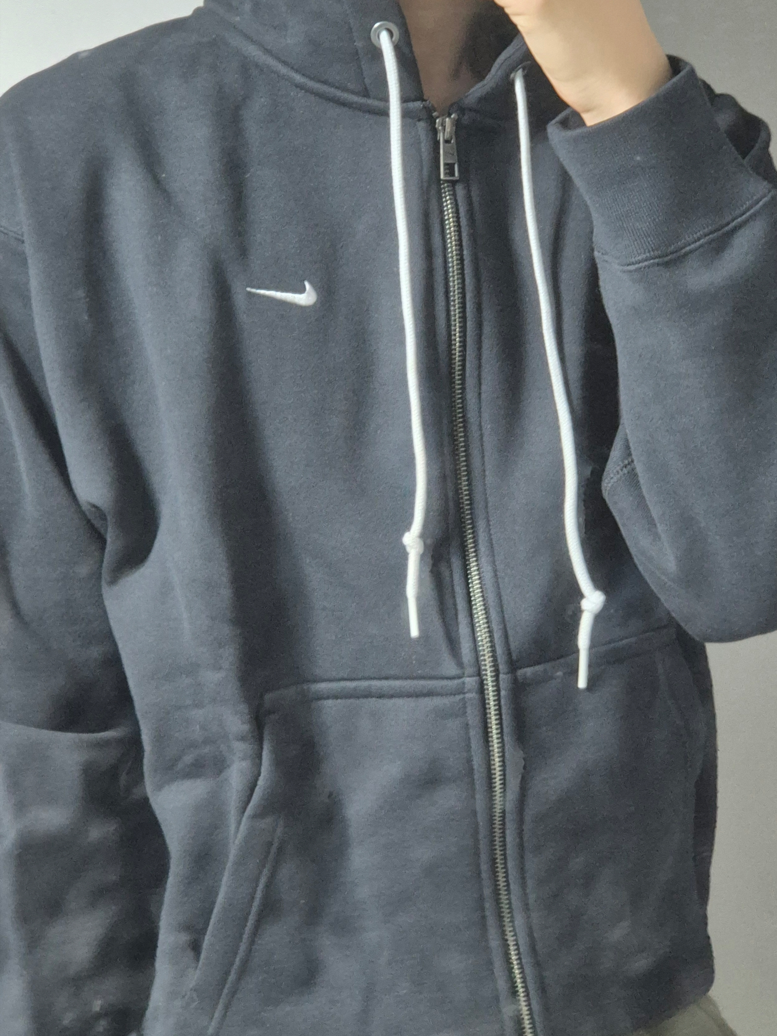 Nike NRG Solo Swoosh Full Zip Hoodie Black - Asia 착용 스타일 - 1