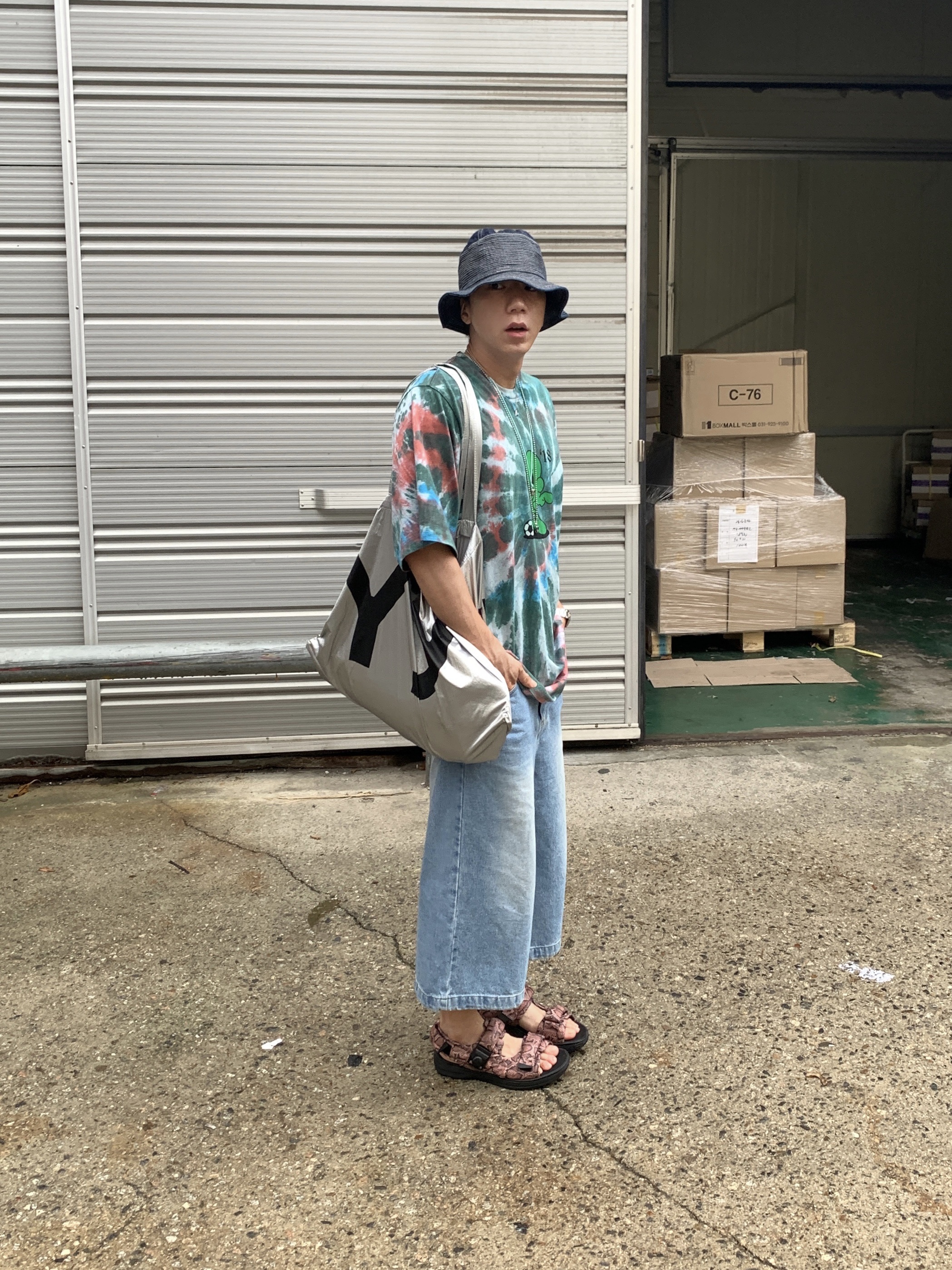 Kapital 11.5 oz. Denim The Old Man and The Sea Hat Indigo Dark 착용 스타일 - 1