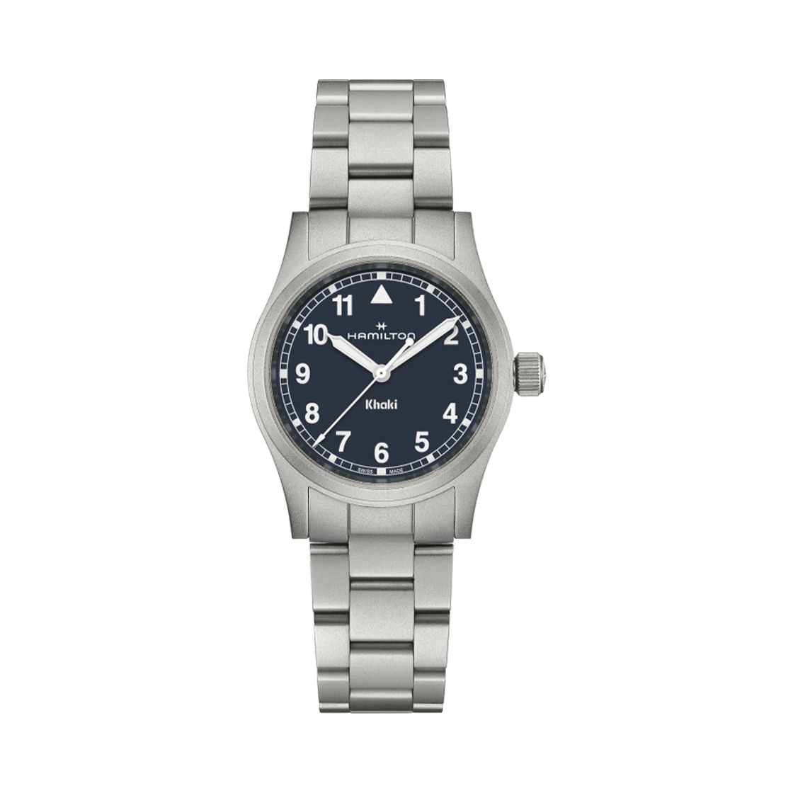 해밀턴 카키 필드 쿼츠 33mm 스테인리스 스틸 블루(Hamilton Khaki Field Quartz 33mm Stainless Steel Blue)