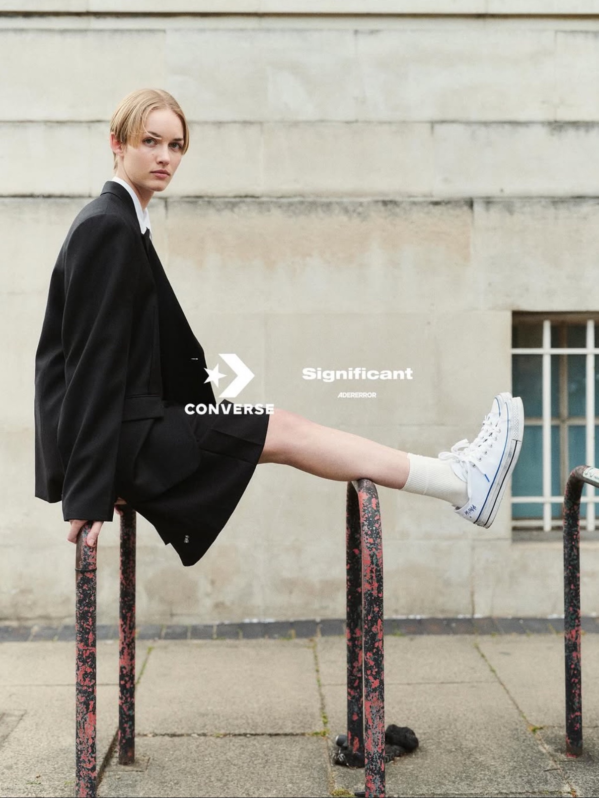 Converse x Ader Error Sig; Chuck 70 Low White Blue 착용 스타일 - 3