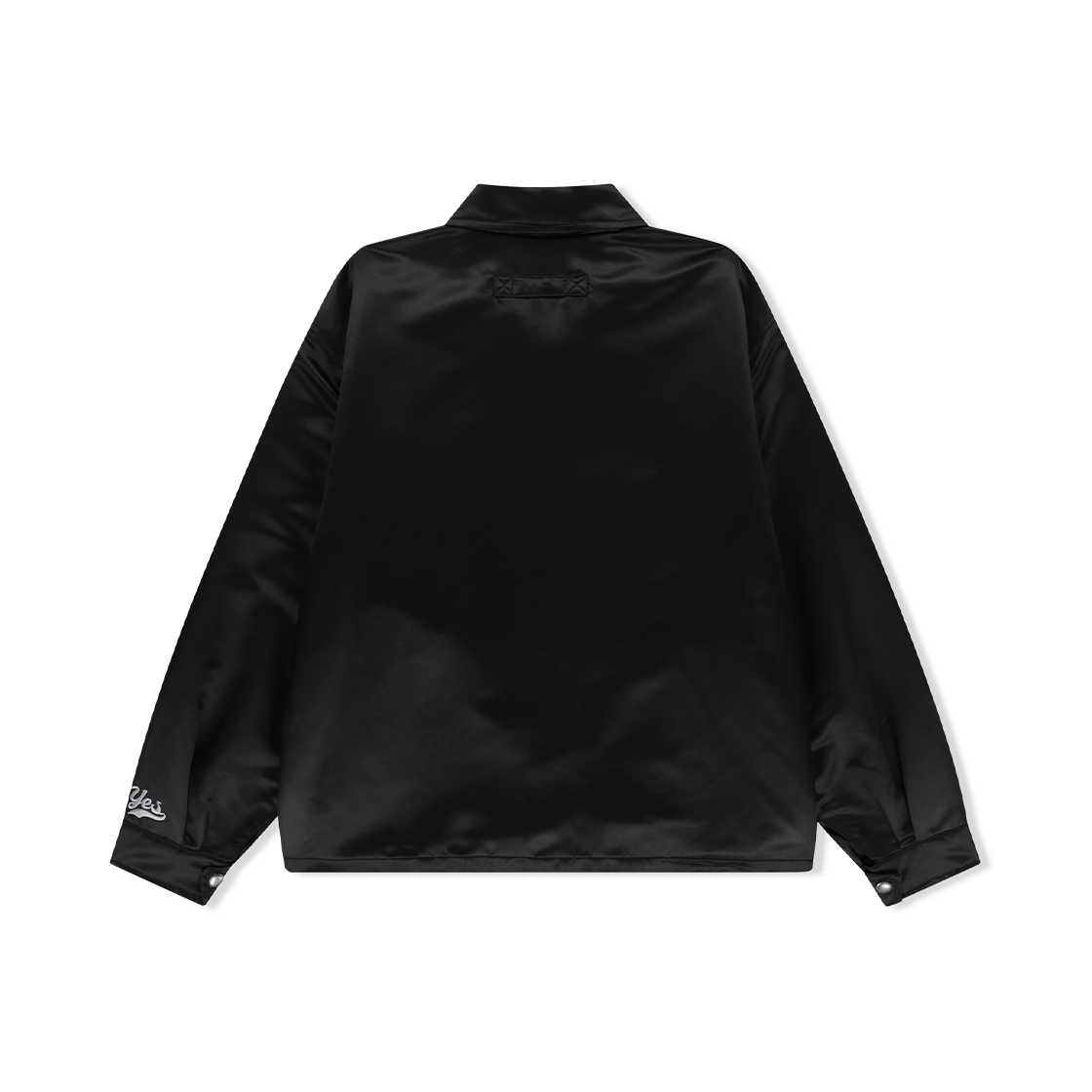 예스아이씨 체인 스티치 로고 코치 재킷 블랙(YESEYESEE Chain Stitch Logo Coach Jacket Black) - 2
