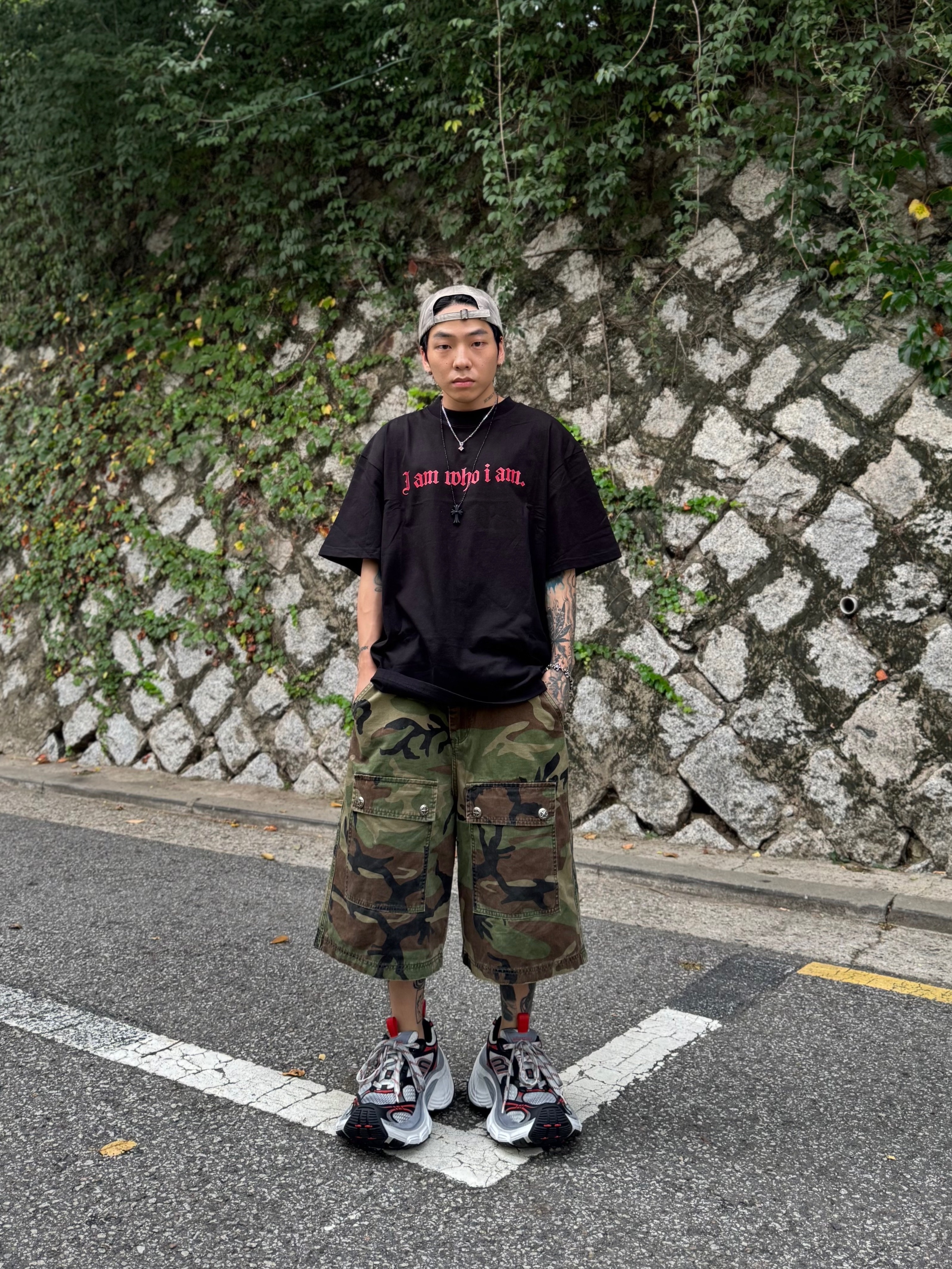 Balenciaga 10XL Sneakers Grey White Red, [KREAM Exclusive] Aoiro 6-Panel Bone A/N Cap Mud 착용 스타일 - 3