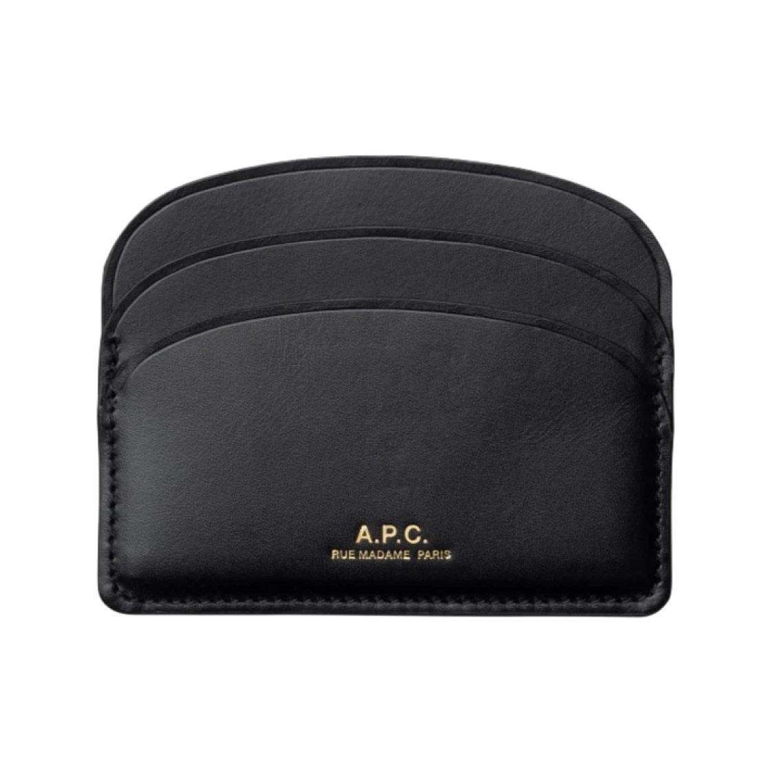 PXAWV-F63270-LZZ A.P.C. Demi-Lune Card Holder Black