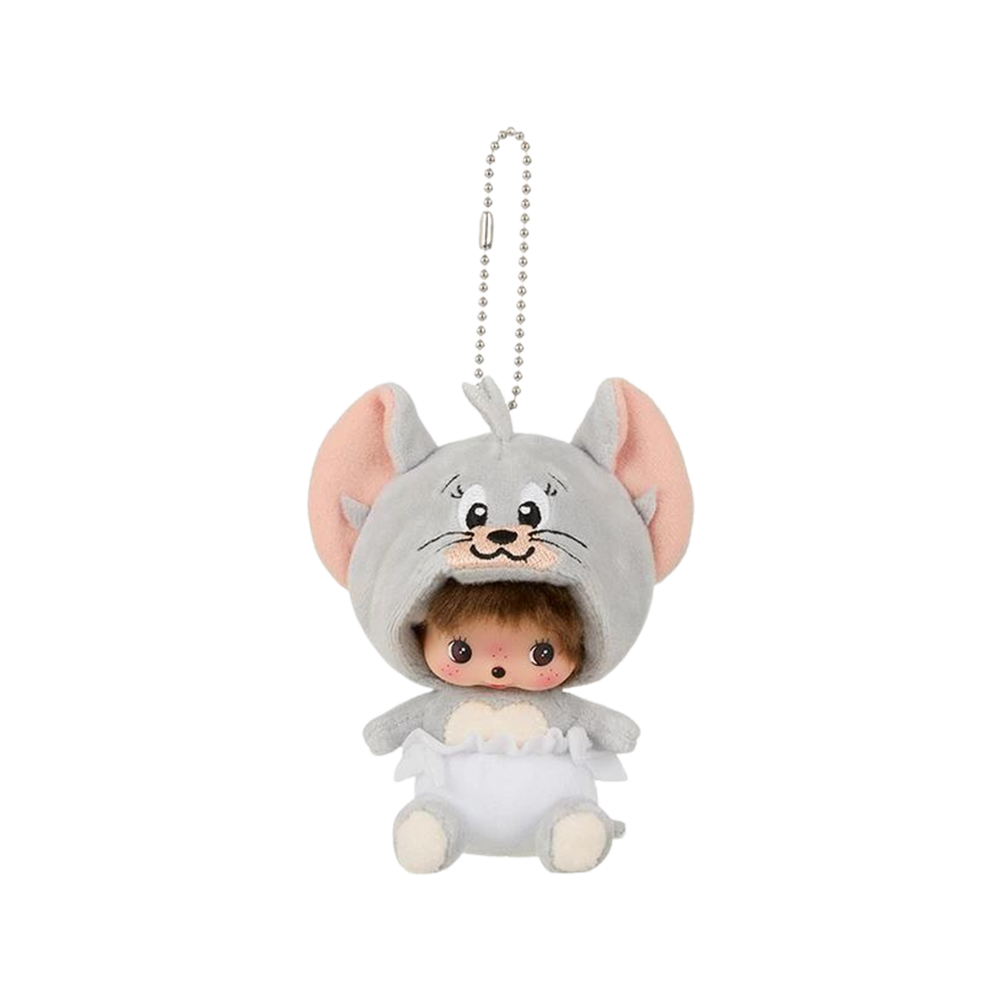 몬치치 x 톰과 제리 SS 인형 미니 키 체인 터피(Monchhichi x Tom & Jerry SS Doll Mini Key Chain Tuffy)