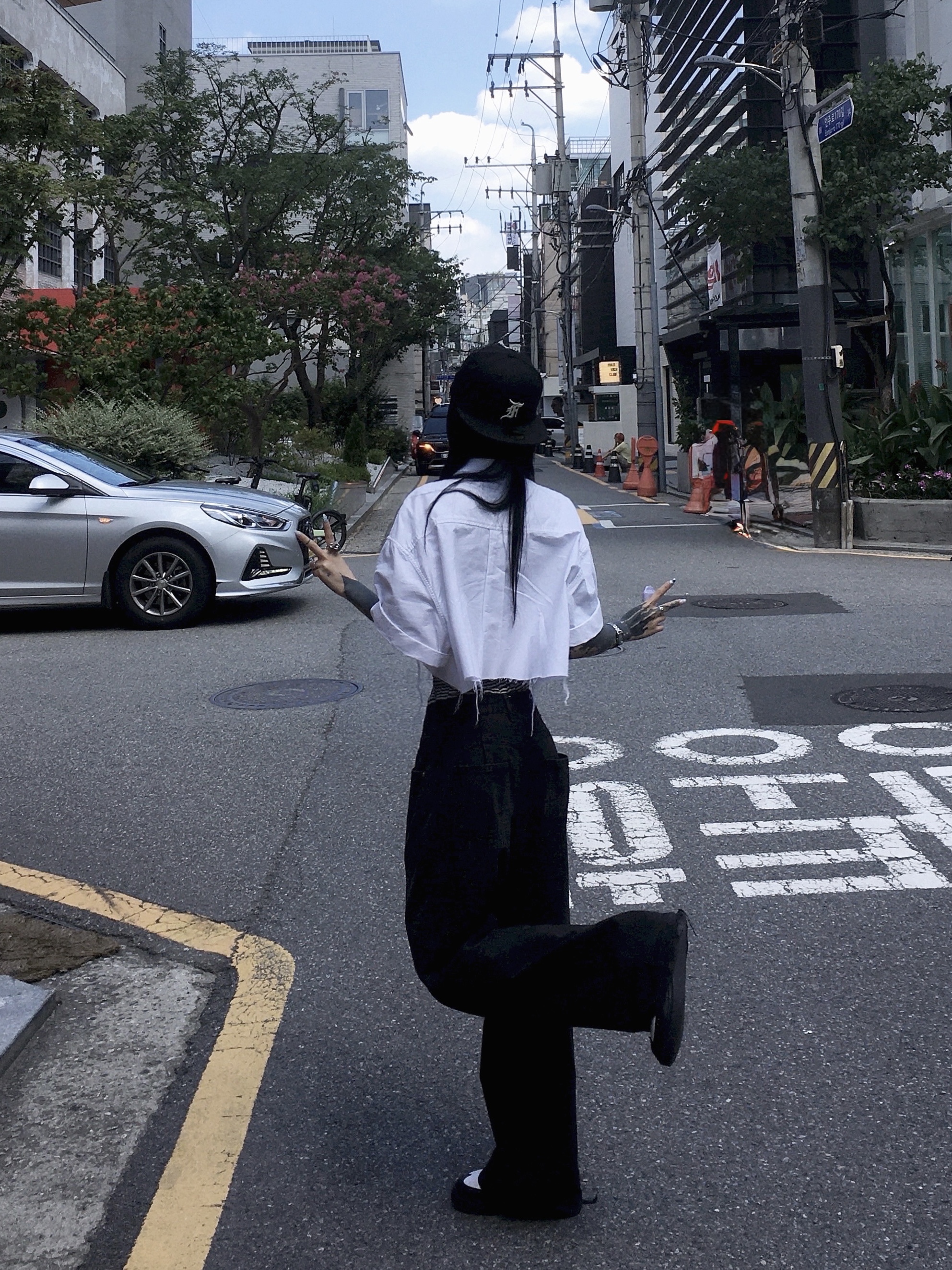 New Era x Fear of God 59FIFTY Chicago White Sox Fitted Cap Black, Nike x Peaceminusone Kwondo1 Black and White 착용 스타일 - 4