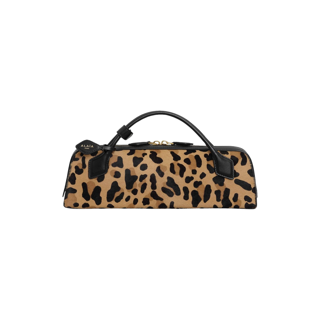 알라이아 르 테켈 레오파드 헤어카프 클러치 브라운(Alaia Le Teckel Clutch in Leopard Haircalf Brown)