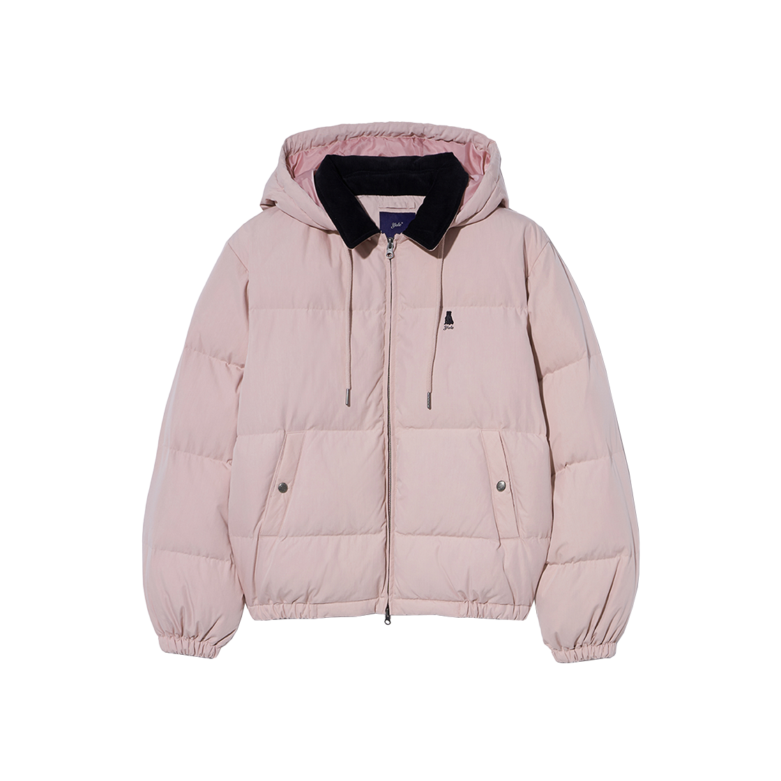 YEW1DW303API Yale Detachable Hooded Short Puffer Jacket Pink