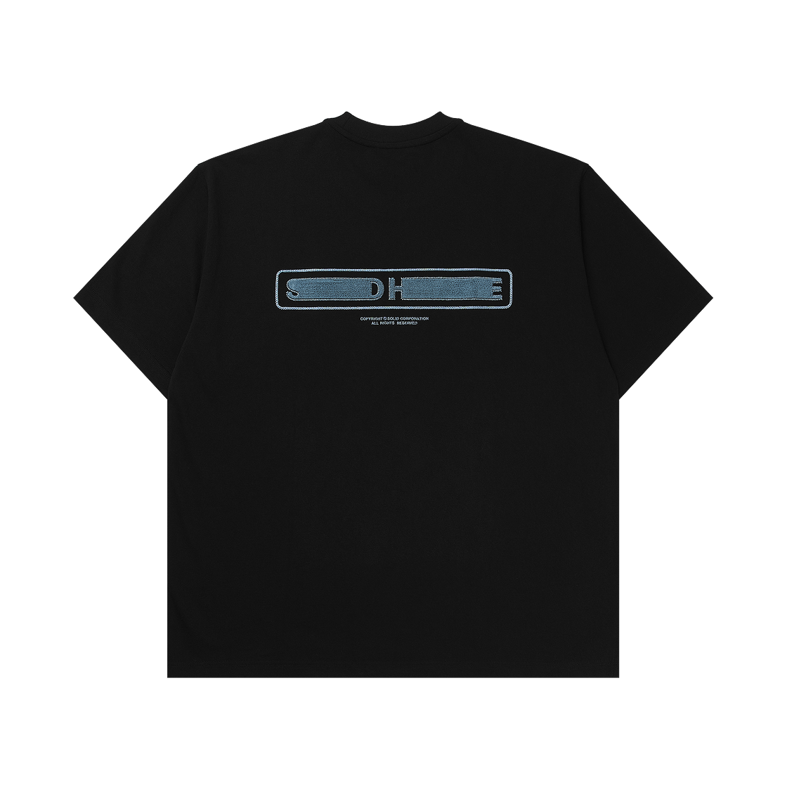 S233TS41624B Solid Homme Embroidered Cotton Jersey T-Shirt Black - 23FW