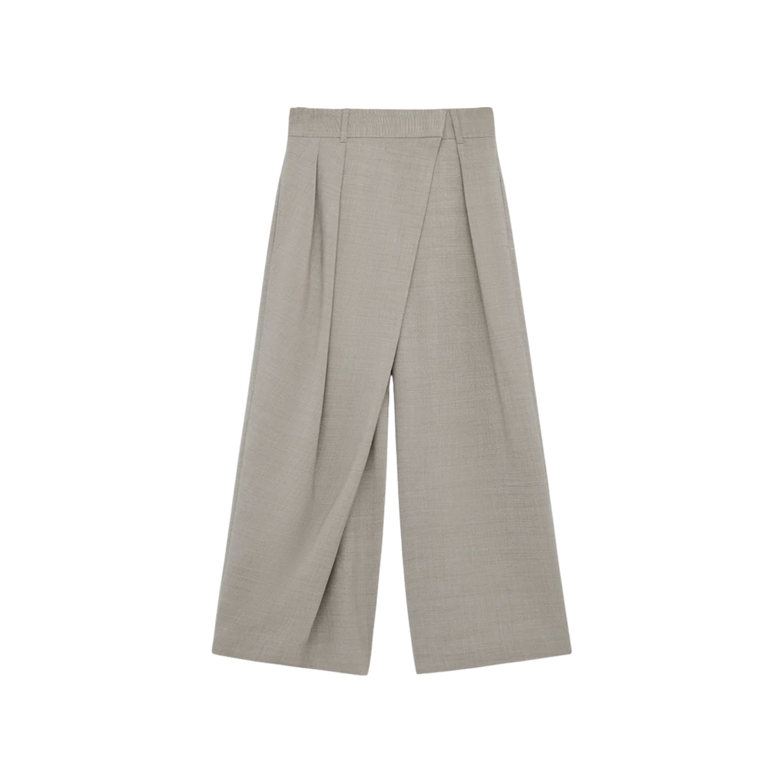 (W) 로에베 울 랩 트라우저 라이트 베이지 멜란지((W) Loewe Wool Wrap Trousers Light Beige Melange)