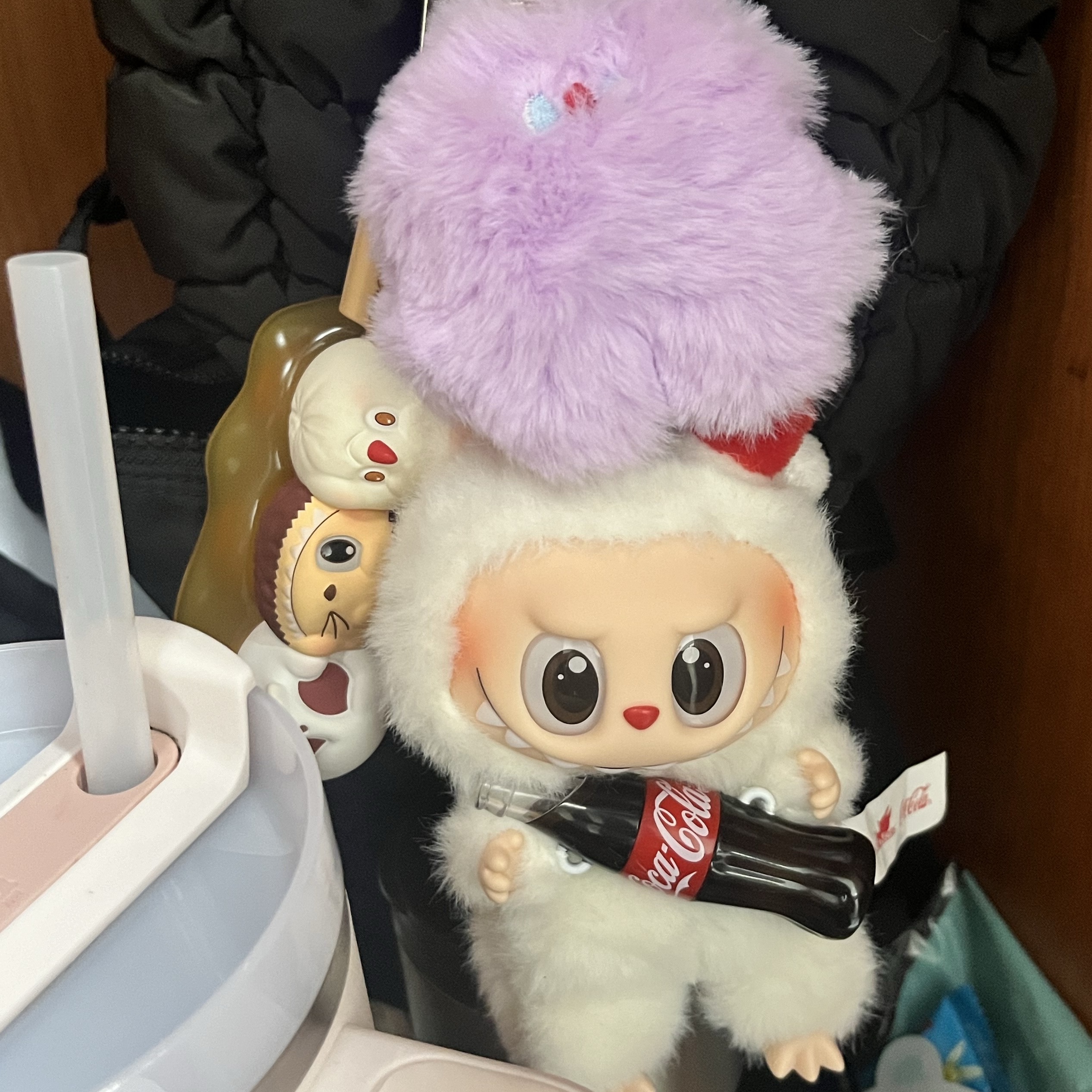 Pop Mart Labubu Coca Cola Series Surprise Shake Keyring (Opened Case), Pop Mart Labubu The Monsters Wacky Mart Series Figures Yakitori (Opened Case) 착용 스타일