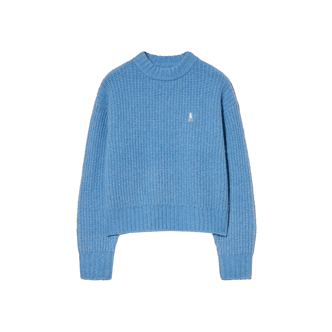 예일 우먼즈 부클레 모크넥 크롭 니트_블루(Yale Women's Buccle Mock Neck Crop Knit Blue) - 1