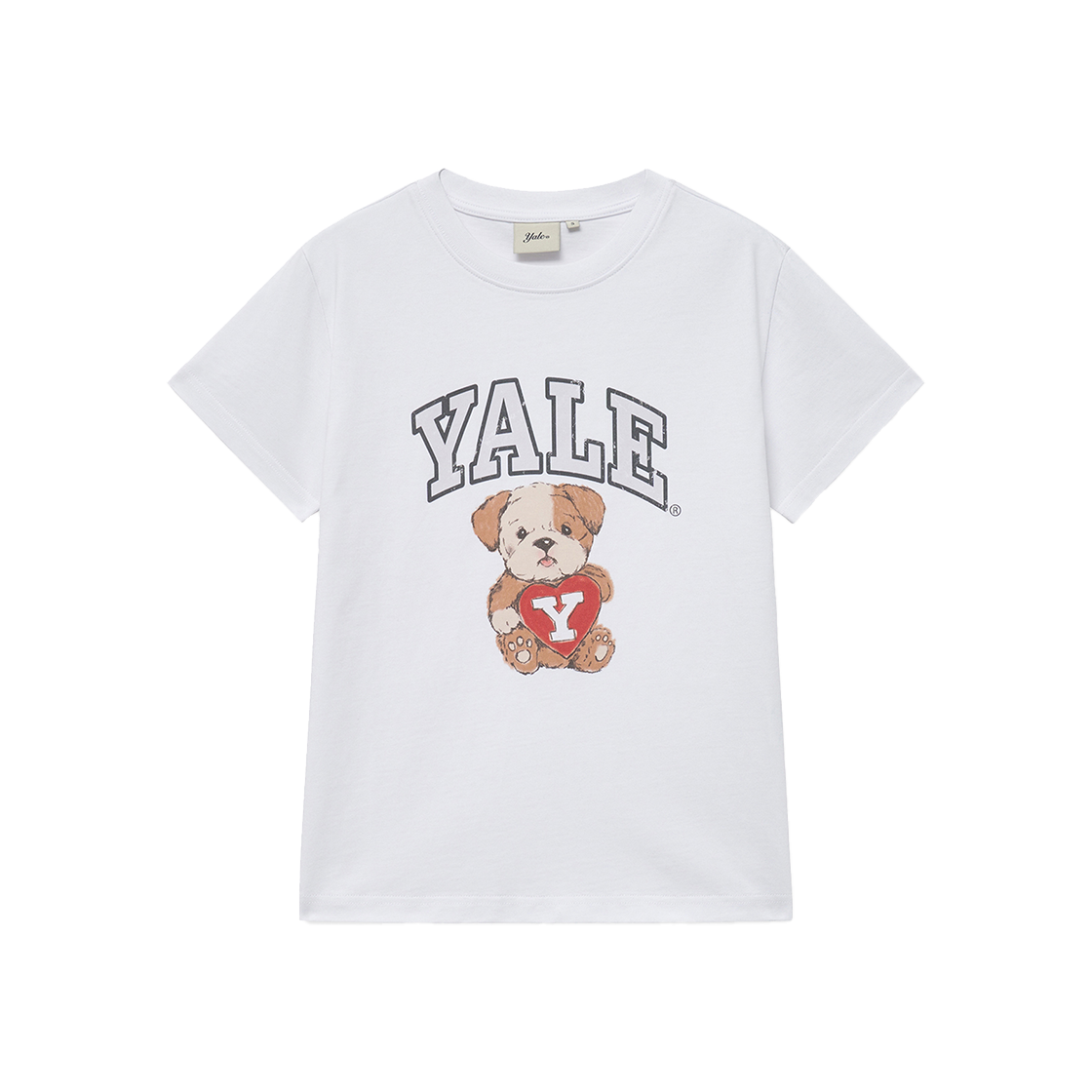 예일 우먼즈 테디 댄 반팔티셔츠_화이트(Yale Women's Teddy Dan Short Sleeve White)