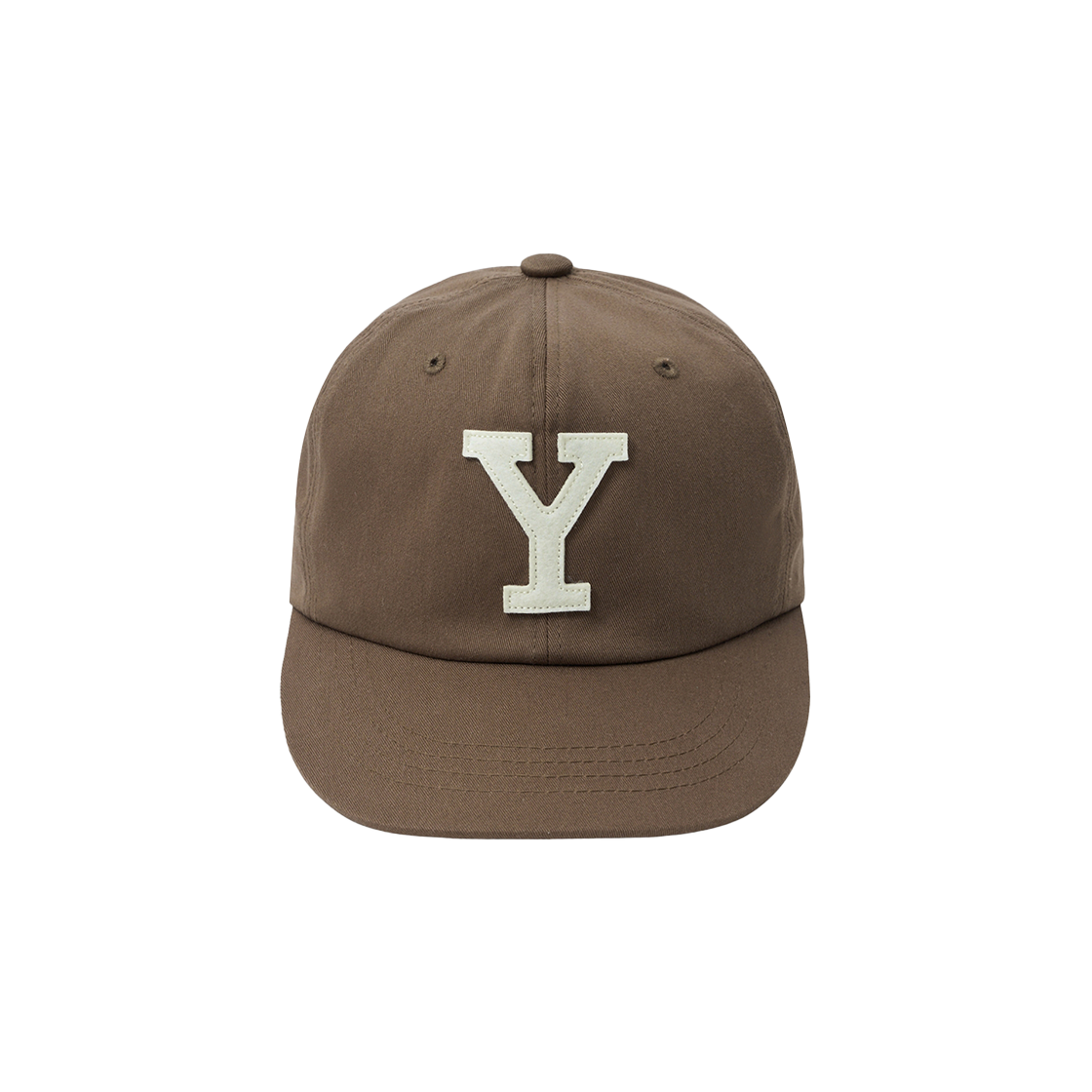 YFX2CA301ABR Yale Y Logo Leather Strap Cap Brown